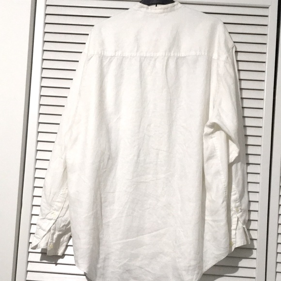 GAP 100% LINEN SHIRT MEN SIZE MEDIUM EUC - Picture 7 of 8